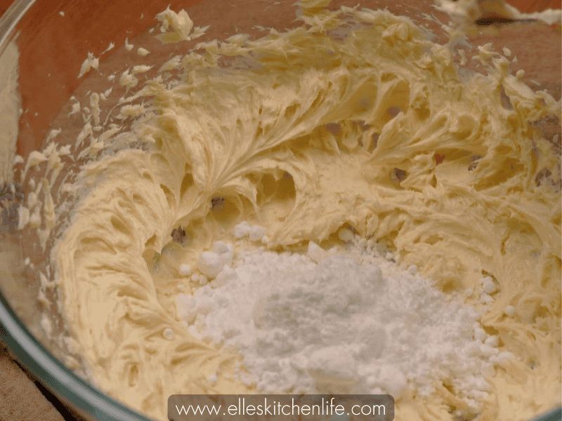 Step 3c: Cream cheese and powdered sugar mixture